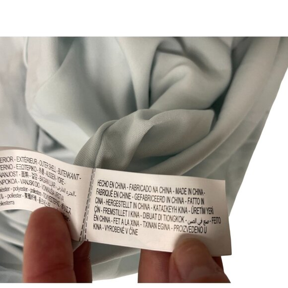 Zara Womens Mini Dress M Medium Pale Blue Ruffle Sleeve Trimmed 4772/331 NWT - Picture 12 of 16